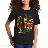 Relax The Trumpet Player Is Here Kids T-Shirt thumb 2