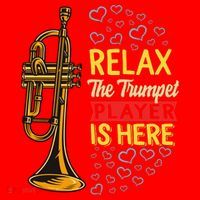 Relax The Trumpet Player Is Here Santa Hat thumb 1