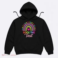 Rock The Test Test Day Teacher Testing Day Hoodie thumb 0