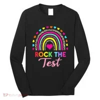 Rock The Test Test Day Teacher Testing Day Long Sleeve Shirt thumb 0