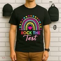 Rock The Test Test Day Teacher Testing Day T-Shirt thumb 6