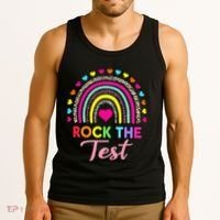 Rock The Test Test Day Teacher Testing Day Tank Top thumb 3