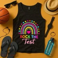 Rock The Test Test Day Teacher Testing Day Tank Top thumb 4
