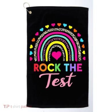 Rock The Test Test Day Teacher Testing Day Golf Towel