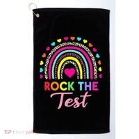 Rock The Test Test Day Teacher Testing Day Golf Towel thumb 0