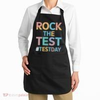 Rock The Test Exam Day Look For Motivated Students Teachers Apron thumb 2