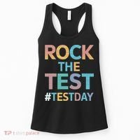 Rock The Test Exam Day Look For Motivated Students Teachers Women's Tank Top thumb 0