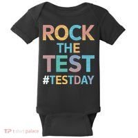 Rock The Test Exam Day Look For Motivated Students Teachers Baby Bodysuit thumb 0