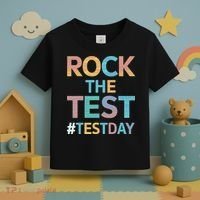 Rock The Test Exam Day Look For Motivated Students Teachers Toddler T-Shirt thumb 3