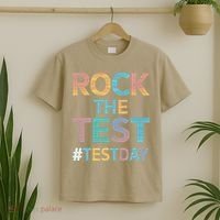 Rock The Test Exam Day Look For Motivated Students Teachers T-Shirt thumb 2