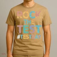 Rock The Test Exam Day Look For Motivated Students Teachers T-Shirt thumb 3