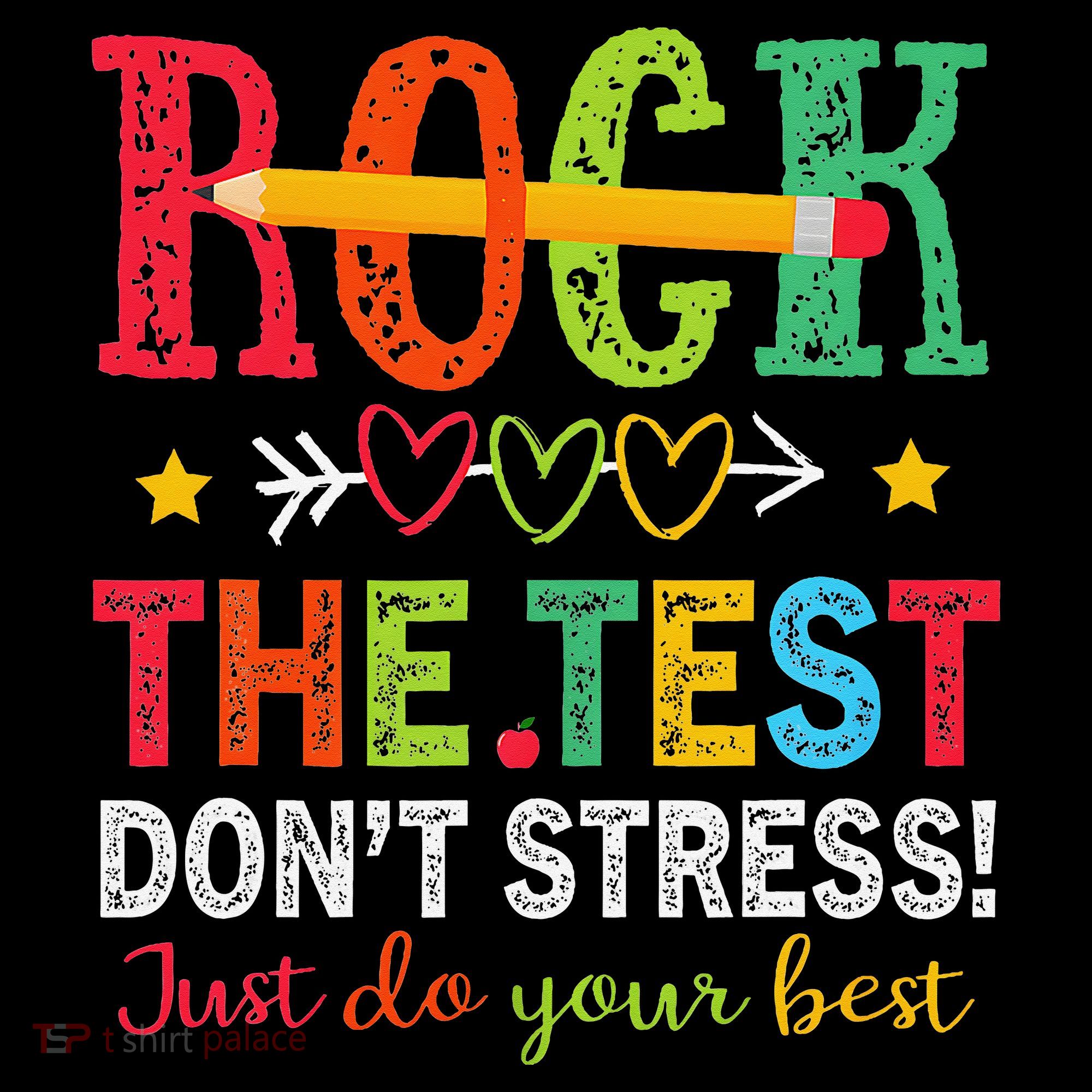 Rock The Test Dont Stress Just Do Your Best Teacher Testing Coffee Mug