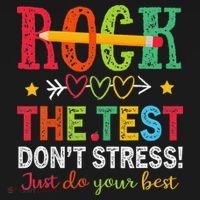 Rock The Test Dont Stress Just Do Your Best Teacher Testing Women's Hoodie thumb 2