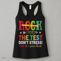 Rock The Test Dont Stress Just Do Your Best Teacher Testing Women's Tank Top thumb 3