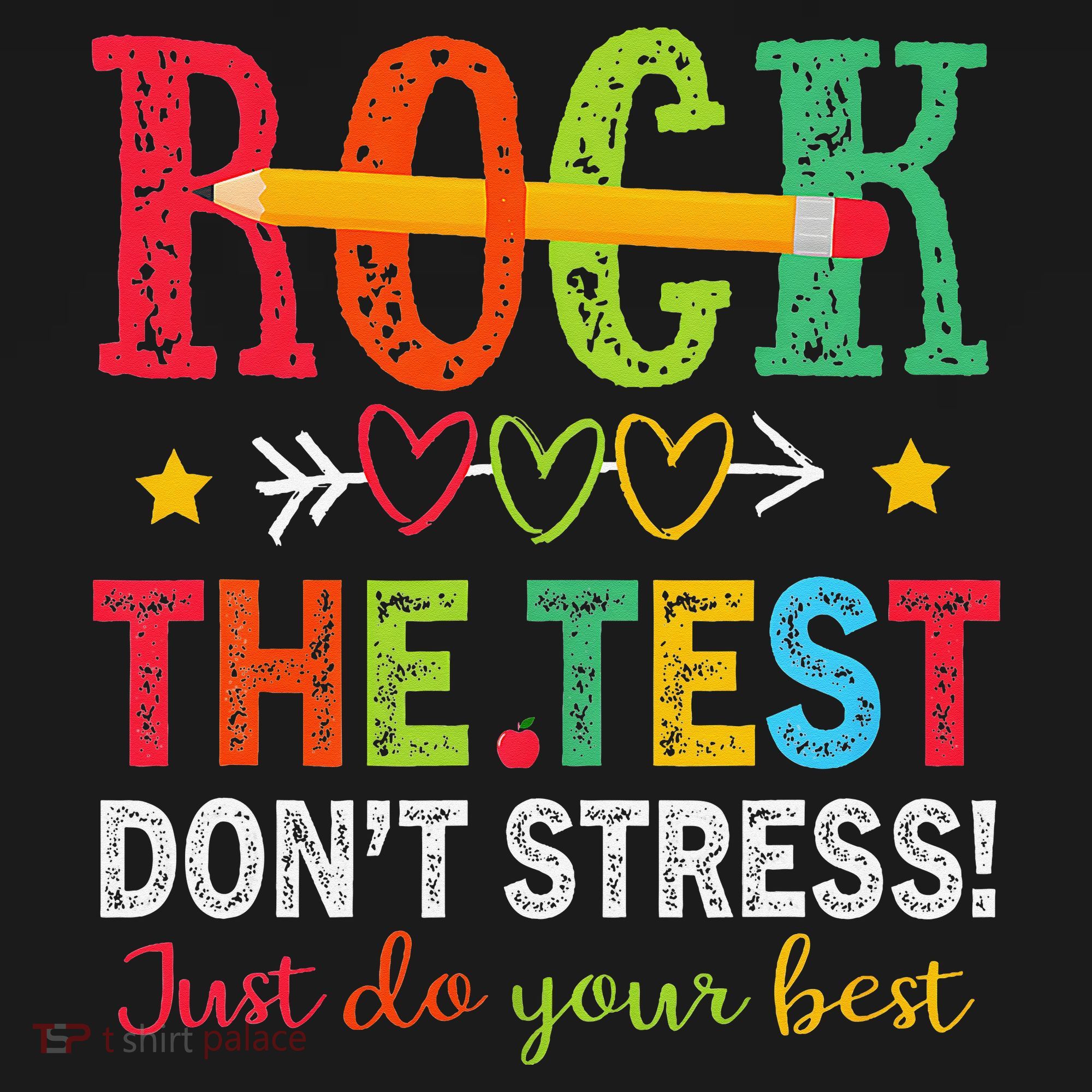 Rock The Test Dont Stress Just Do Your Best Teacher Testing Women's Tank Top