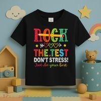 Rock The Test Dont Stress Just Do Your Best Teacher Testing Toddler T-Shirt thumb 3