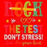 Rock The Test Dont Stress Just Do Your Best Teacher Testing Santa Hat thumb 1