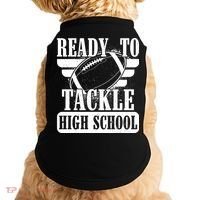 Ready To Tackle High School Football Ball Doggie Tank thumb 0