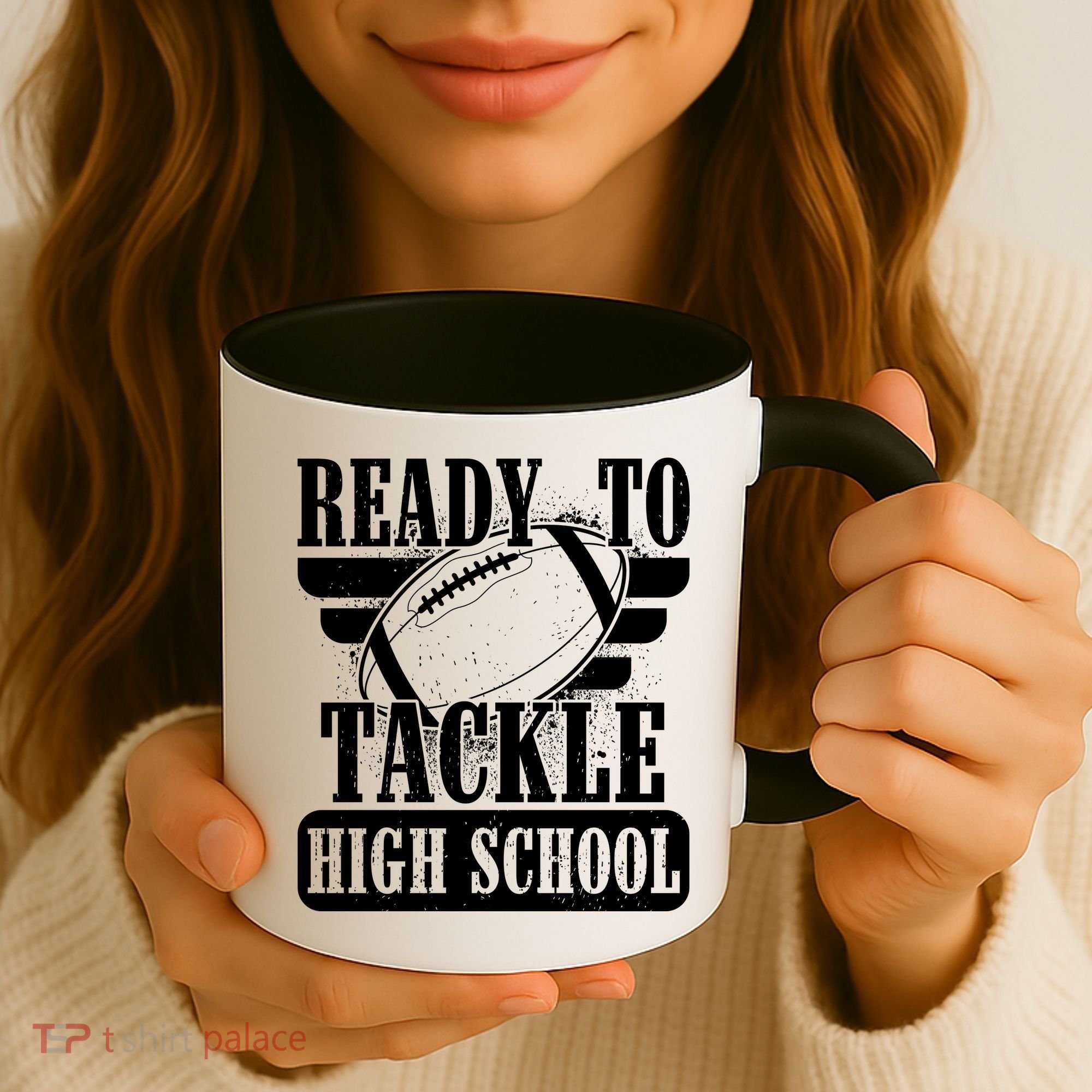 Ready To Tackle High School Football Ball Coffee Mug