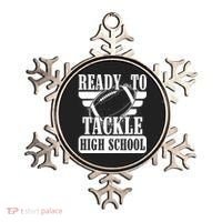 Ready To Tackle High School Football Ball Ornament thumb 0