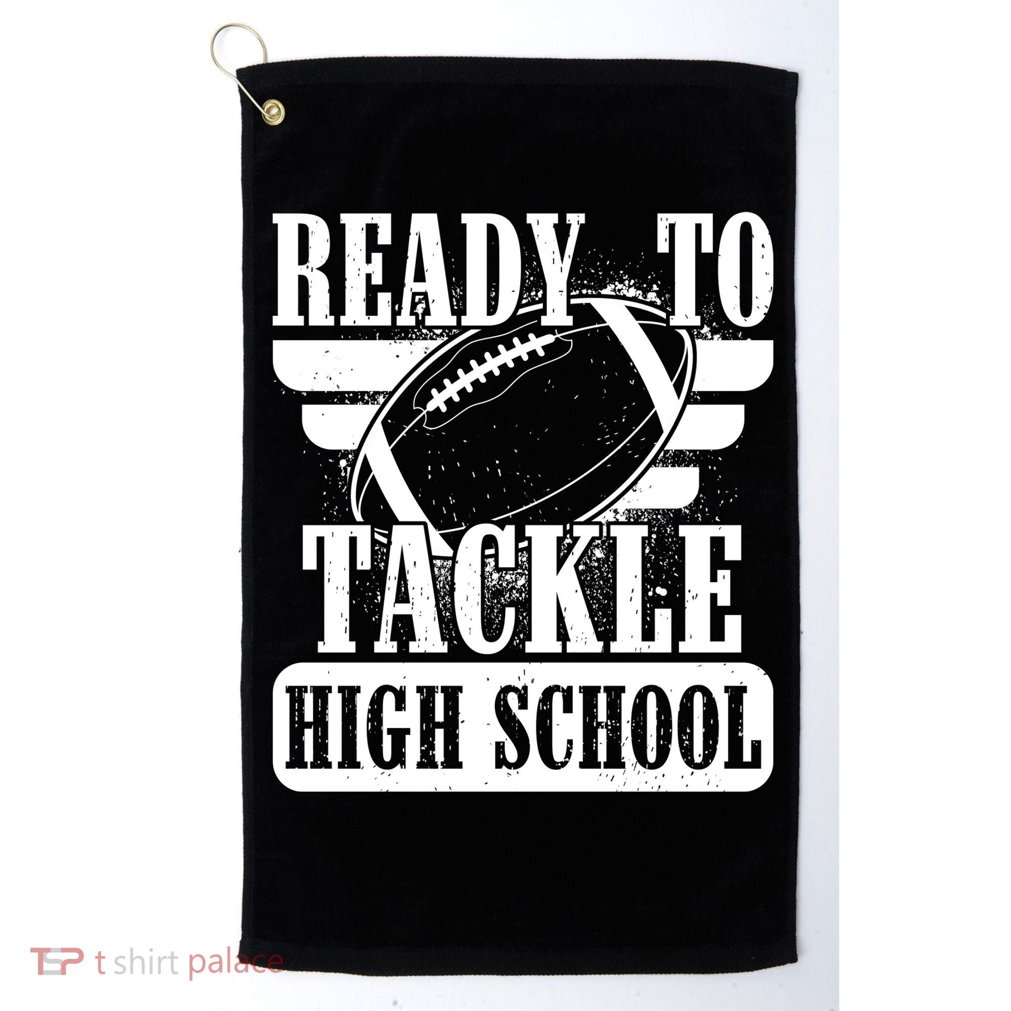 Ready To Tackle High School Football Ball Golf Towel