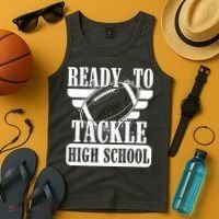 Ready To Tackle High School Football Ball Tank Top thumb 4