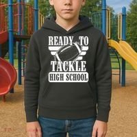 Ready To Tackle High School Football Ball Kids Hoodie thumb 2