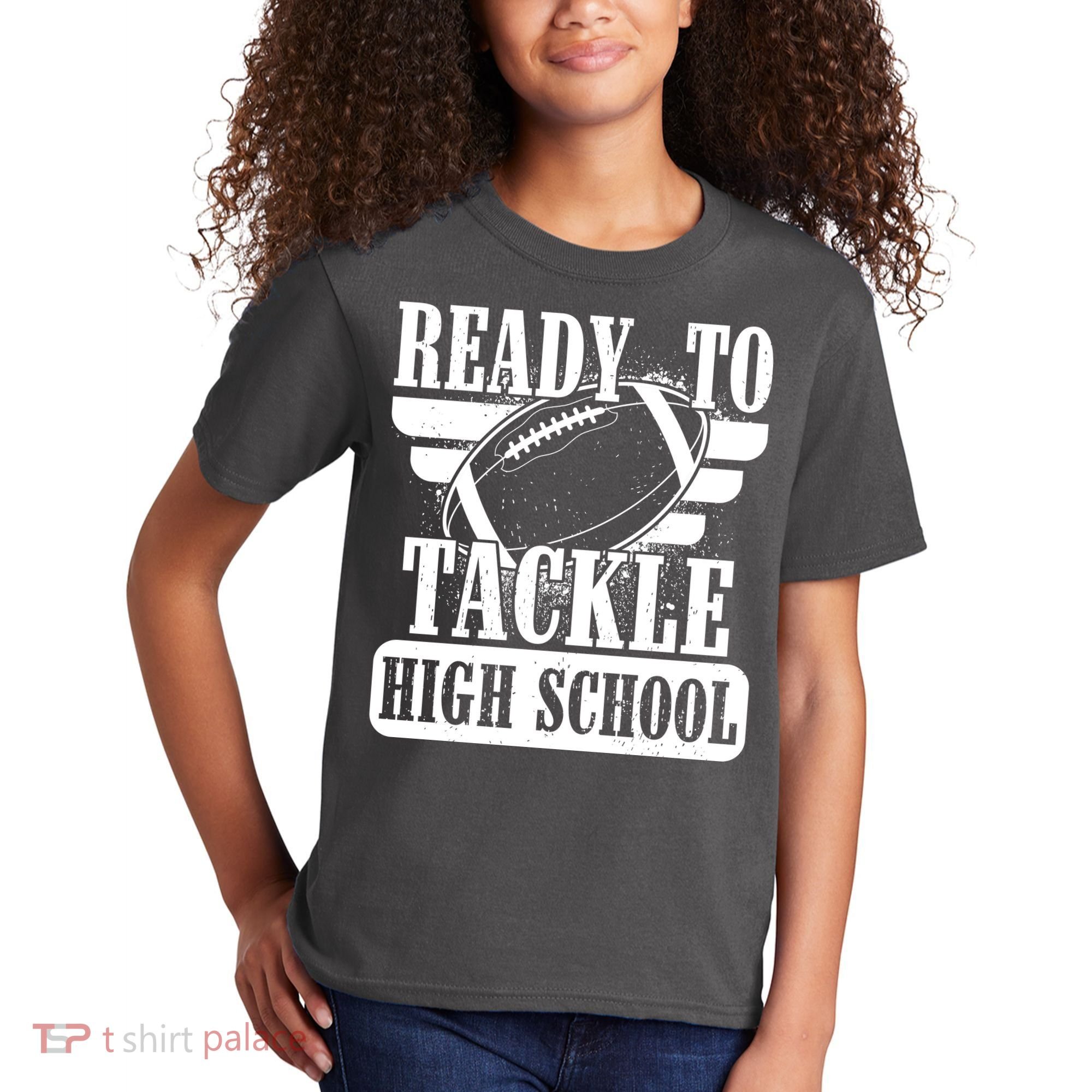 Ready To Tackle High School Football Ball Kids T-Shirt