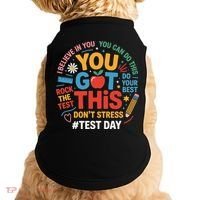 Rock The Test Dont Stress You Got This Funny Testing Day Doggie Tank thumb 0