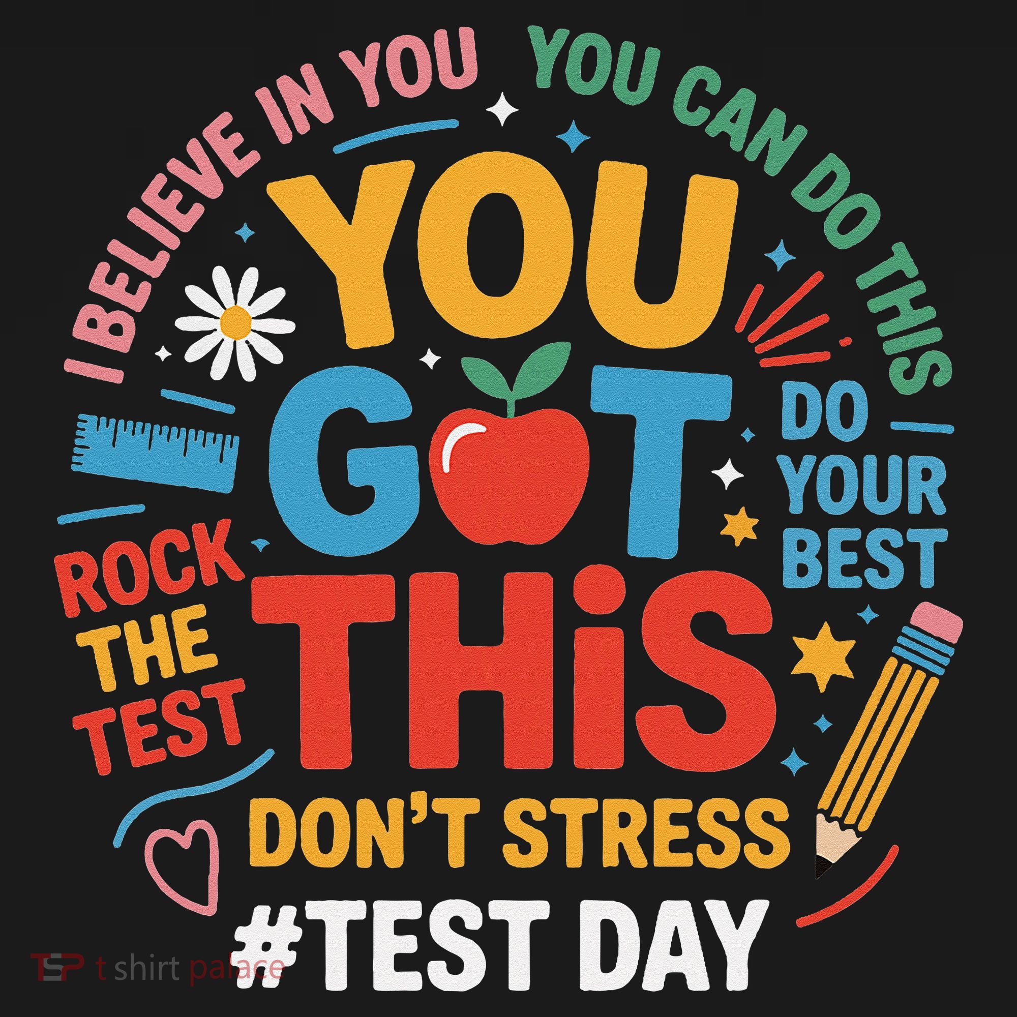 Rock The Test Dont Stress You Got This Funny Testing Day Women's Hoodie