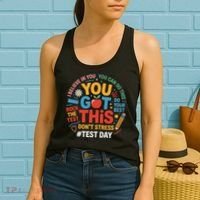 Rock The Test Dont Stress You Got This Funny Testing Day Women's Tank Top thumb 2