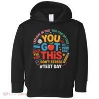 Rock The Test Dont Stress You Got This Funny Testing Day Toddler Hoodie thumb 0