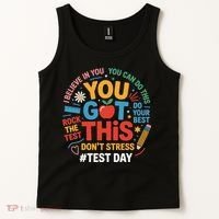 Rock The Test Dont Stress You Got This Funny Testing Day Tank Top thumb 2