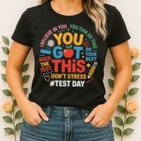 Rock The Test Dont Stress You Got This Funny Testing Day Women's T-Shirt thumb 2