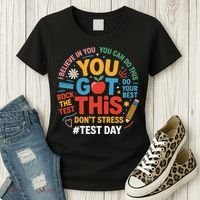 Rock The Test Dont Stress You Got This Funny Testing Day Women's T-Shirt thumb 3