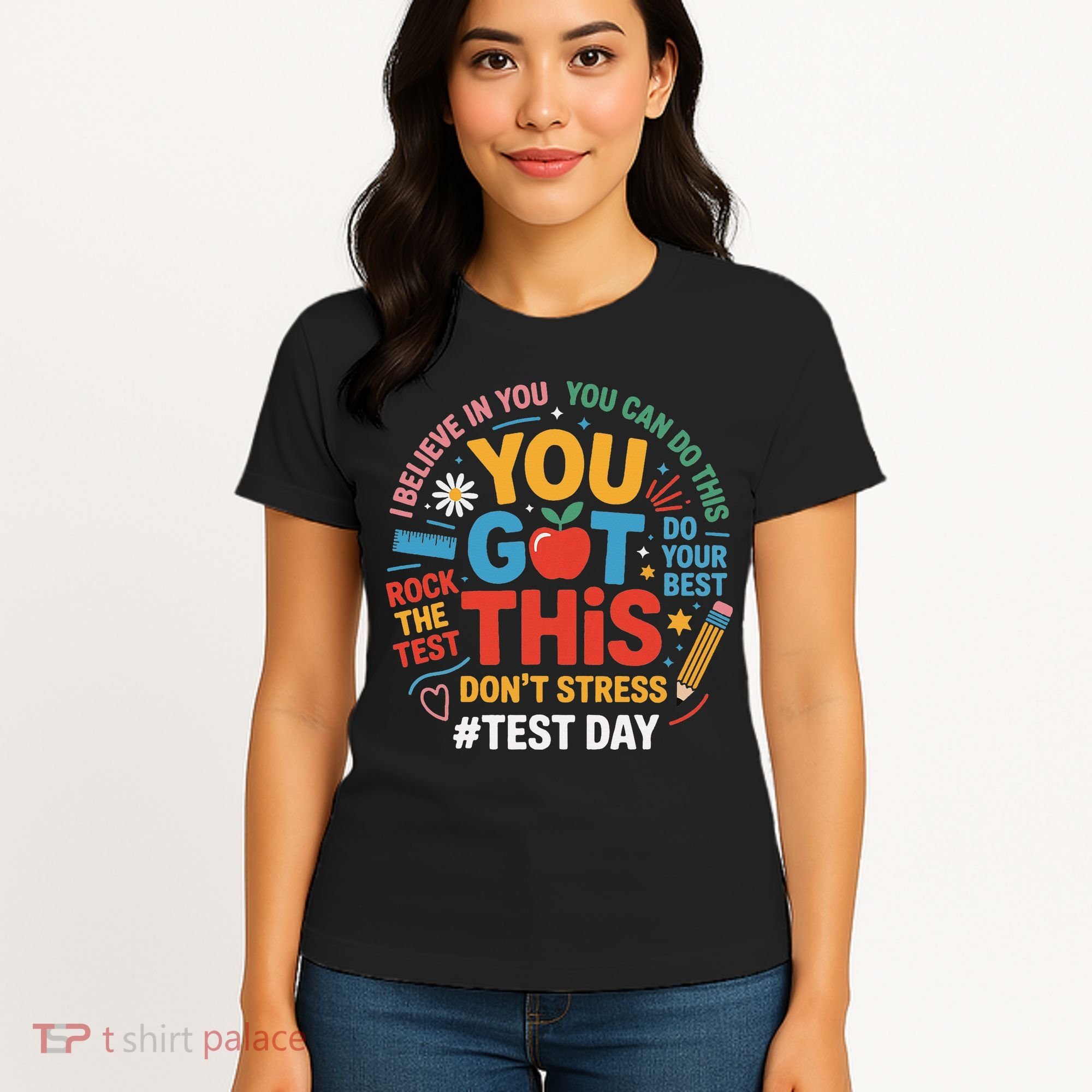 Rock The Test Dont Stress You Got This Funny Testing Day Women's T-Shirt