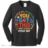 Rock The Test Dont Stress You Got This Funny Testing Day Kids Long Sleeve Shirt thumb 0