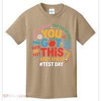 Rock The Test Dont Stress You Got This Funny Testing Day Kids T-Shirt thumb 0