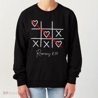 Romans Tic Tac Toe Heart Classic Strategy Game For Christian Women's Sweatshirt thumb 0