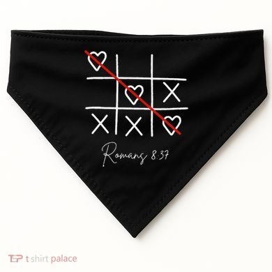 Romans Tic Tac Toe Heart Classic Strategy Game For Christian USA-Made Doggie Bandana