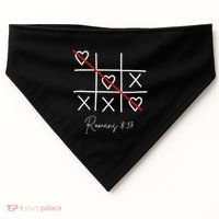 Romans Tic Tac Toe Heart Classic Strategy Game For Christian USA-Made Doggie Bandana thumb 0