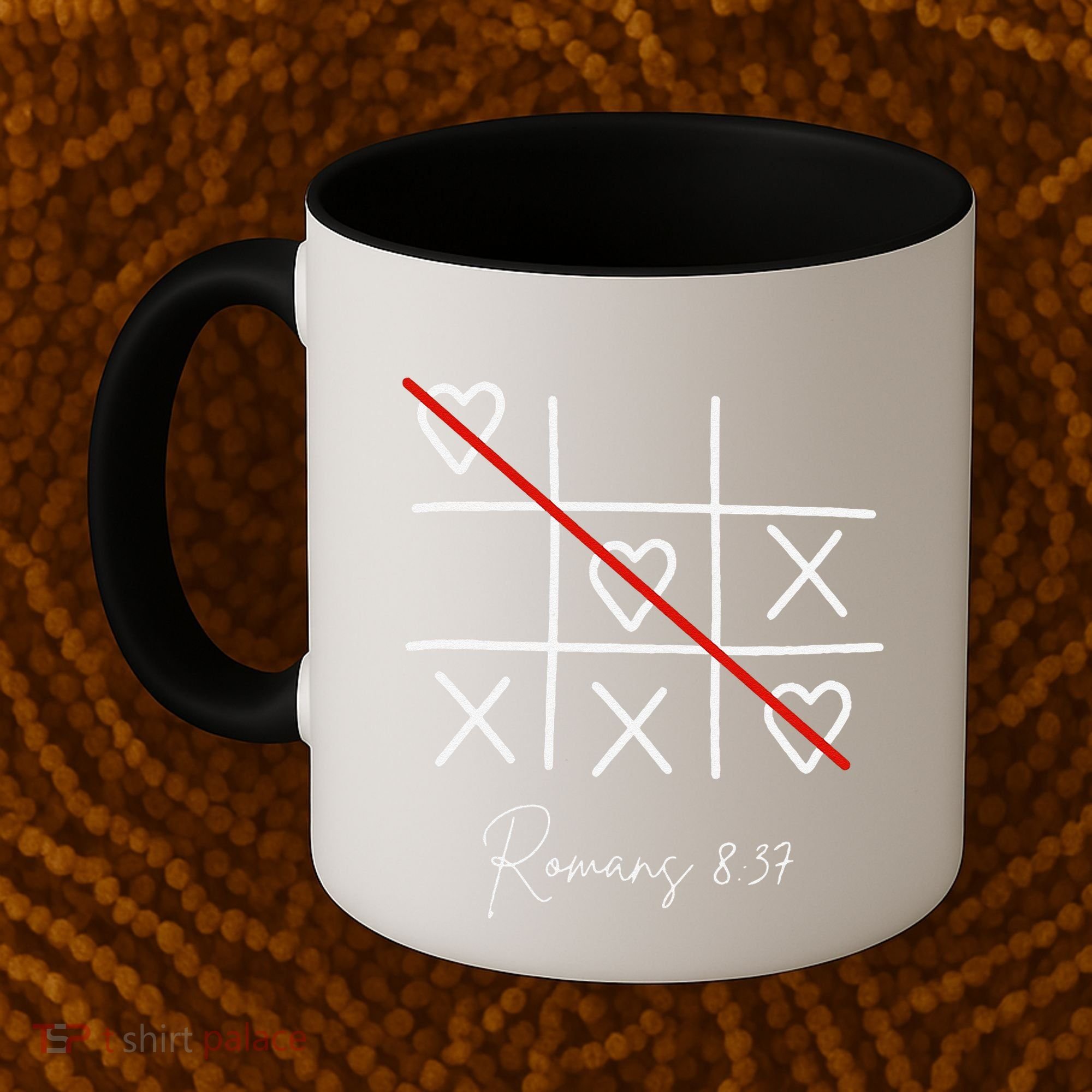 Romans Tic Tac Toe Heart Classic Strategy Game For Christian Coffee Mug