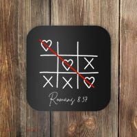 Romans Tic Tac Toe Heart Classic Strategy Game For Christian Coaster thumb 0