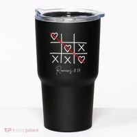 Romans Tic Tac Toe Heart Classic Strategy Game For Christian Tumbler thumb 0