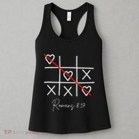 Romans Tic Tac Toe Heart Classic Strategy Game For Christian Women's Tank Top thumb 3