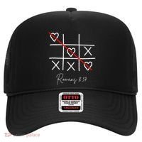 Romans Tic Tac Toe Heart Classic Strategy Game For Christian Hat thumb 0