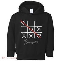 Romans Tic Tac Toe Heart Classic Strategy Game For Christian Toddler Hoodie thumb 0