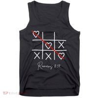 Romans Tic Tac Toe Heart Classic Strategy Game For Christian Tank Top thumb 0