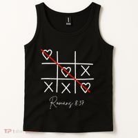 Romans Tic Tac Toe Heart Classic Strategy Game For Christian Tank Top thumb 2