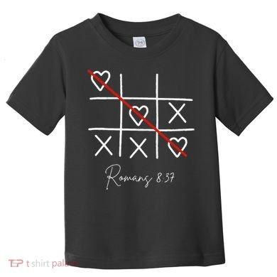 Romans Tic Tac Toe Heart Classic Strategy Game For Christian Toddler T-Shirt